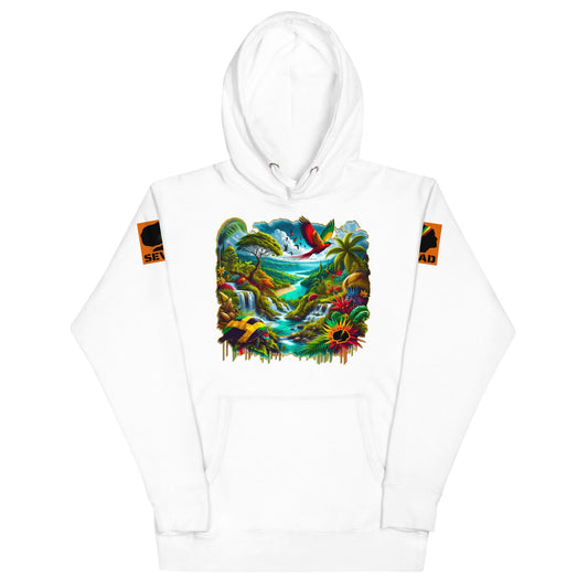 Island Paradise: Unisex Hoodie - SEVAD MUSIC HOUSE - Hoodie - SEVAD MUSIC HOUSE - 9771977_10774 - White - S - Island Paradise: Unisex Hoodie