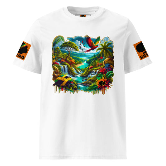 Island Paradise: Unisex organic cotton t-shirt - SEVAD MUSIC HOUSE - T-Shirt - SEVAD MUSIC HOUSE - 8236201_11864 - White - S - Island Paradise: Unisex organic cotton t-shirt