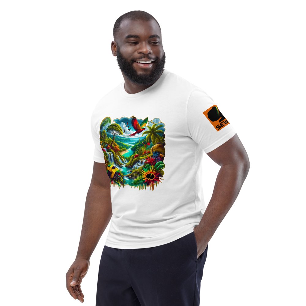 Island Paradise: Unisex organic cotton t-shirt - SEVAD MUSIC HOUSE - T-Shirt - SEVAD MUSIC HOUSE - 8236201_11864 - White - S - Island Paradise: Unisex organic cotton t-shirt