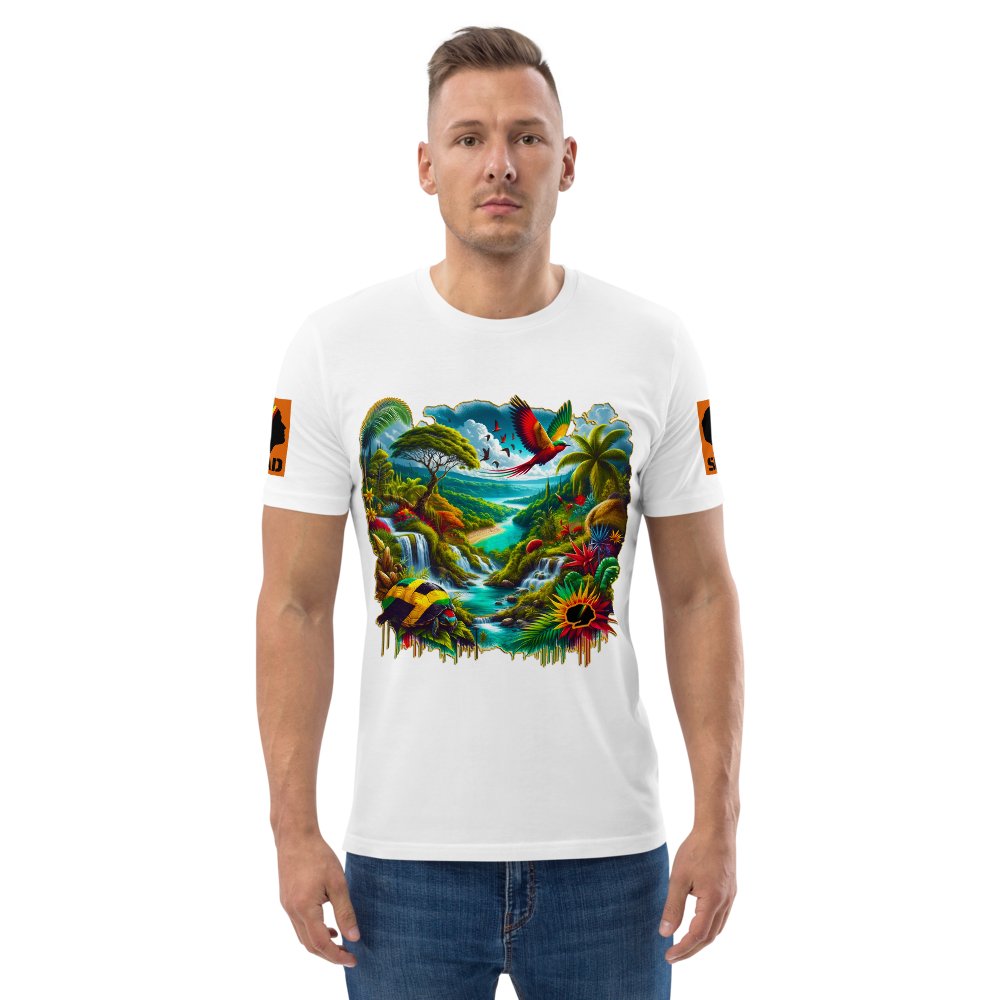 Island Paradise: Unisex organic cotton t-shirt - SEVAD MUSIC HOUSE - T-Shirt - SEVAD MUSIC HOUSE - 8236201_11864 - White - S - Island Paradise: Unisex organic cotton t-shirt