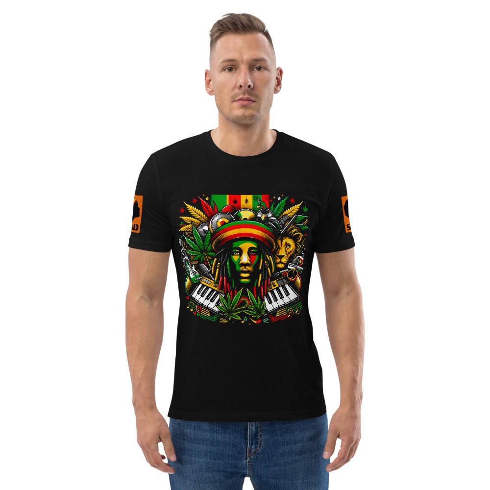 Rasta Reggae Revival: Unisex organic cotton t-shirt - SEVAD MUSIC HOUSE - T-Shirt - SEVAD MUSIC HOUSE - 3840658_11869 - Black - S - Rasta Reggae Revival: Unisex organic cotton t-shirt