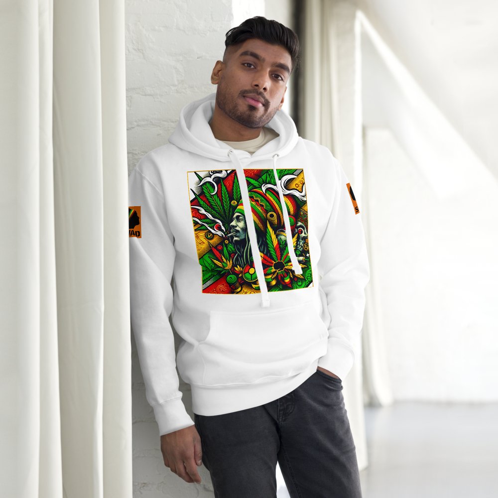 Rasta Reverie: Unisex Hoodie - SEVAD MUSIC HOUSE - Hoodie - SEVAD MUSIC HOUSE - 4896297_10774 - White - S - Rasta Reverie: Unisex Hoodie