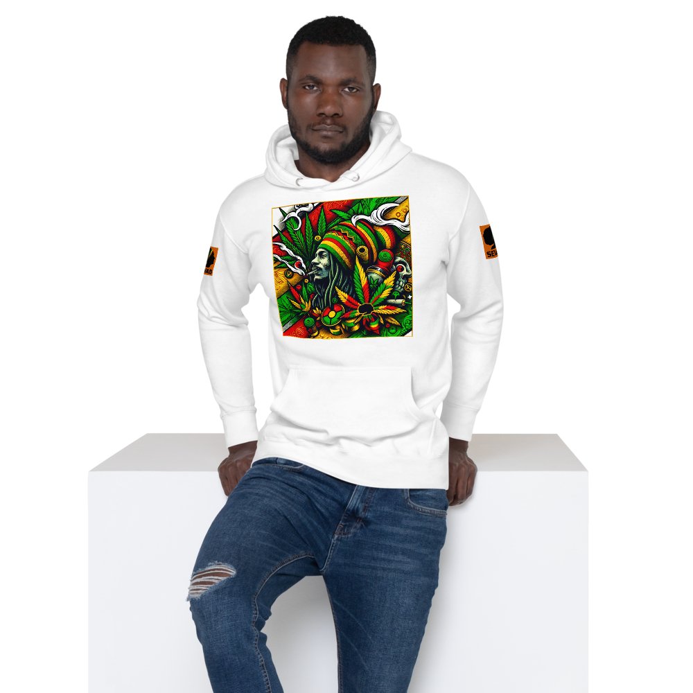 Rasta Reverie: Unisex Hoodie - SEVAD MUSIC HOUSE - Hoodie - SEVAD MUSIC HOUSE - 4896297_10774 - White - S - Rasta Reverie: Unisex Hoodie