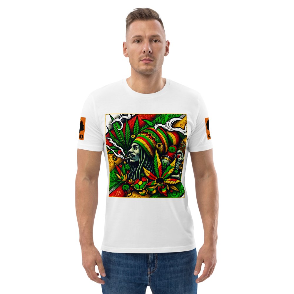 Rasta Reverie: Unisex organic cotton t-shirt - SEVAD MUSIC HOUSE - T-Shirt - SEVAD MUSIC HOUSE - 6750568_11864 - White - S - Rasta Reverie: Unisex organic cotton t-shirt
