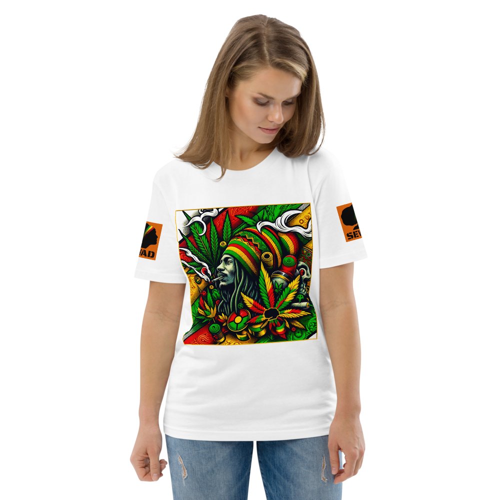 Rasta Reverie: Unisex organic cotton t-shirt - SEVAD MUSIC HOUSE - T-Shirt - SEVAD MUSIC HOUSE - 6750568_11864 - White - S - Rasta Reverie: Unisex organic cotton t-shirt