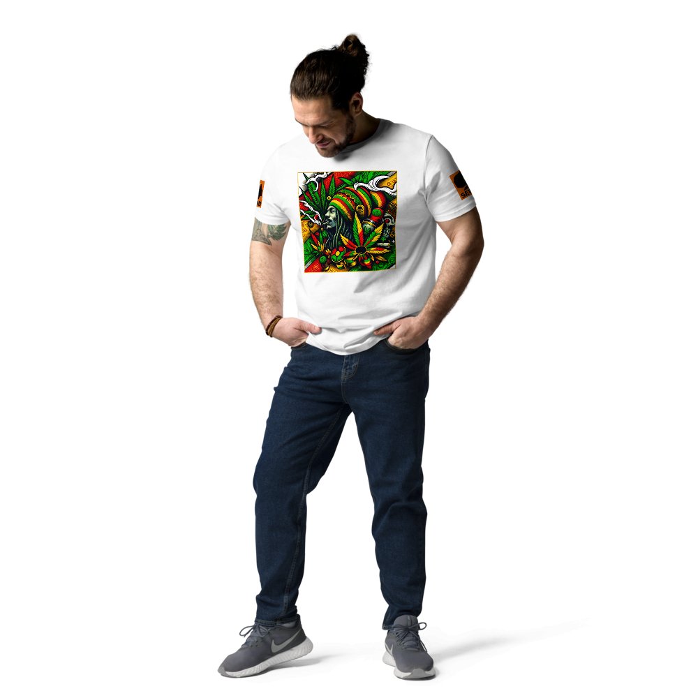 Rasta Reverie: Unisex organic cotton t-shirt - SEVAD MUSIC HOUSE - T-Shirt - SEVAD MUSIC HOUSE - 6750568_11864 - White - S - Rasta Reverie: Unisex organic cotton t-shirt