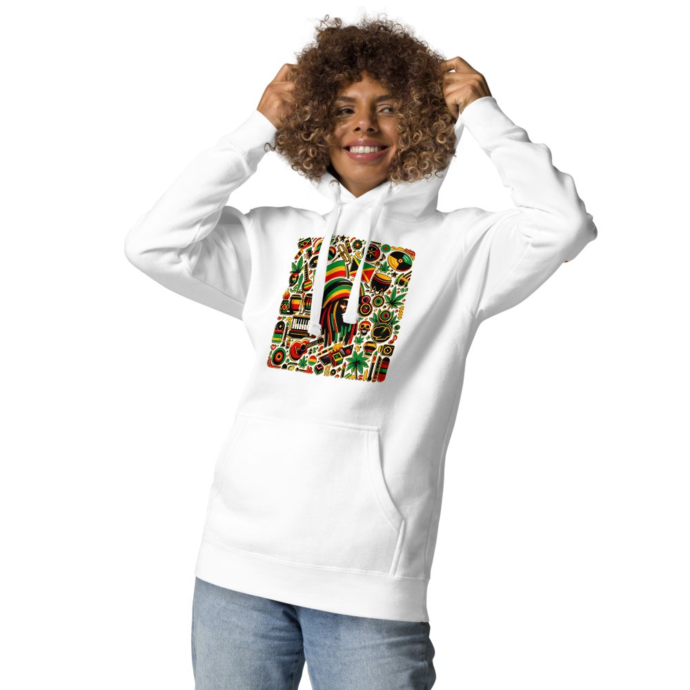 Rasta Vibes: Unisex Hoodie - SEVAD MUSIC HOUSE - Hoodie - SEVAD MUSIC HOUSE - 6129568_10779 - Black - S - Rasta Vibes: Unisex Hoodie