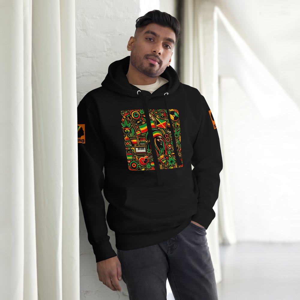 Rasta Vibes: Unisex Hoodie - SEVAD MUSIC HOUSE - Hoodie - SEVAD MUSIC HOUSE - 6129568_10779 - Black - S - Rasta Vibes: Unisex Hoodie