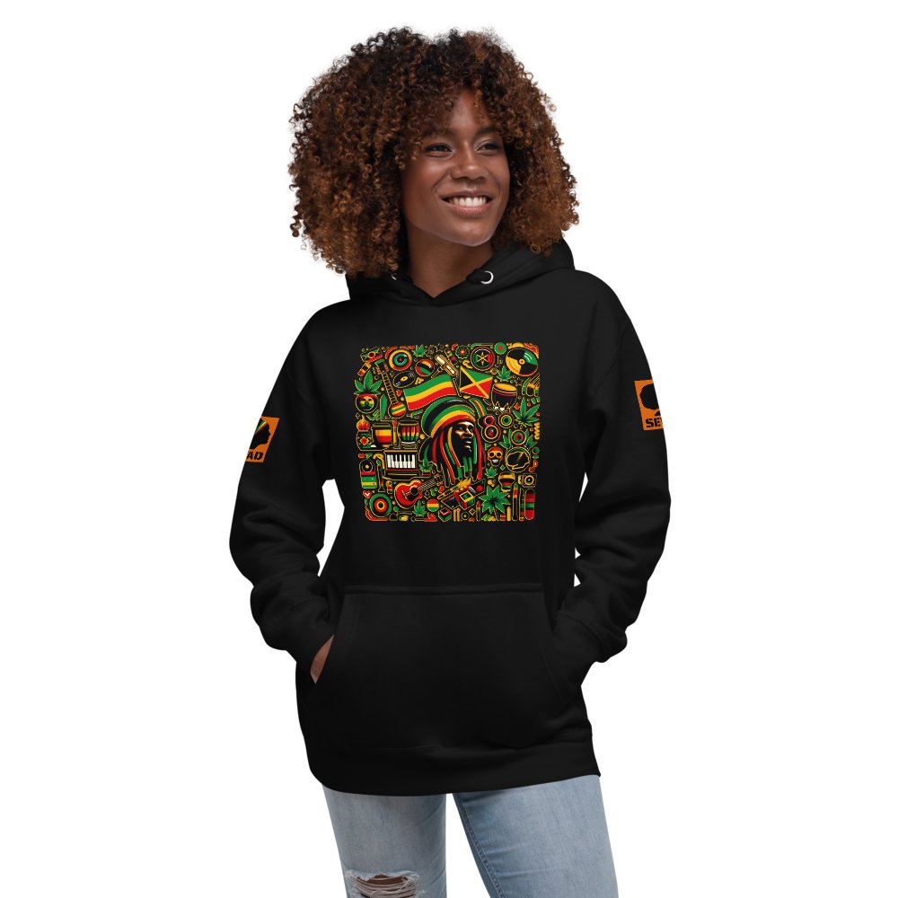 Rasta Vibes: Unisex Hoodie - SEVAD MUSIC HOUSE - Hoodie - SEVAD MUSIC HOUSE - 6129568_10779 - Black - S - Rasta Vibes: Unisex Hoodie