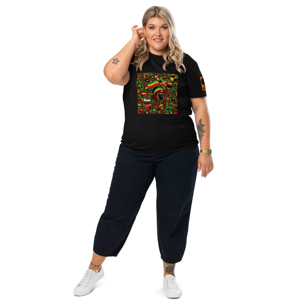 Rasta Vibes: Unisex organic cotton t-shirt - SEVAD MUSIC HOUSE - T-Shirt - SEVAD MUSIC HOUSE - 8655385_11869 - Black - S - Rasta Vibes: Unisex organic cotton t-shirt