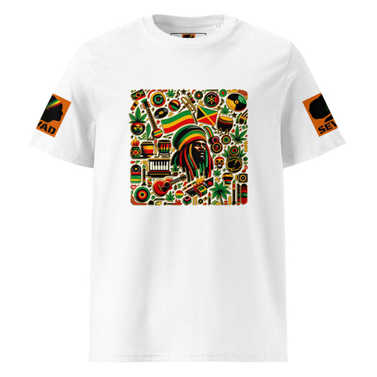 Rasta Vibes: Unisex organic cotton t-shirt - SEVAD MUSIC HOUSE - T-Shirt - SEVAD MUSIC HOUSE - 8655385_11864 - White - S - Rasta Vibes: Unisex organic cotton t-shirt