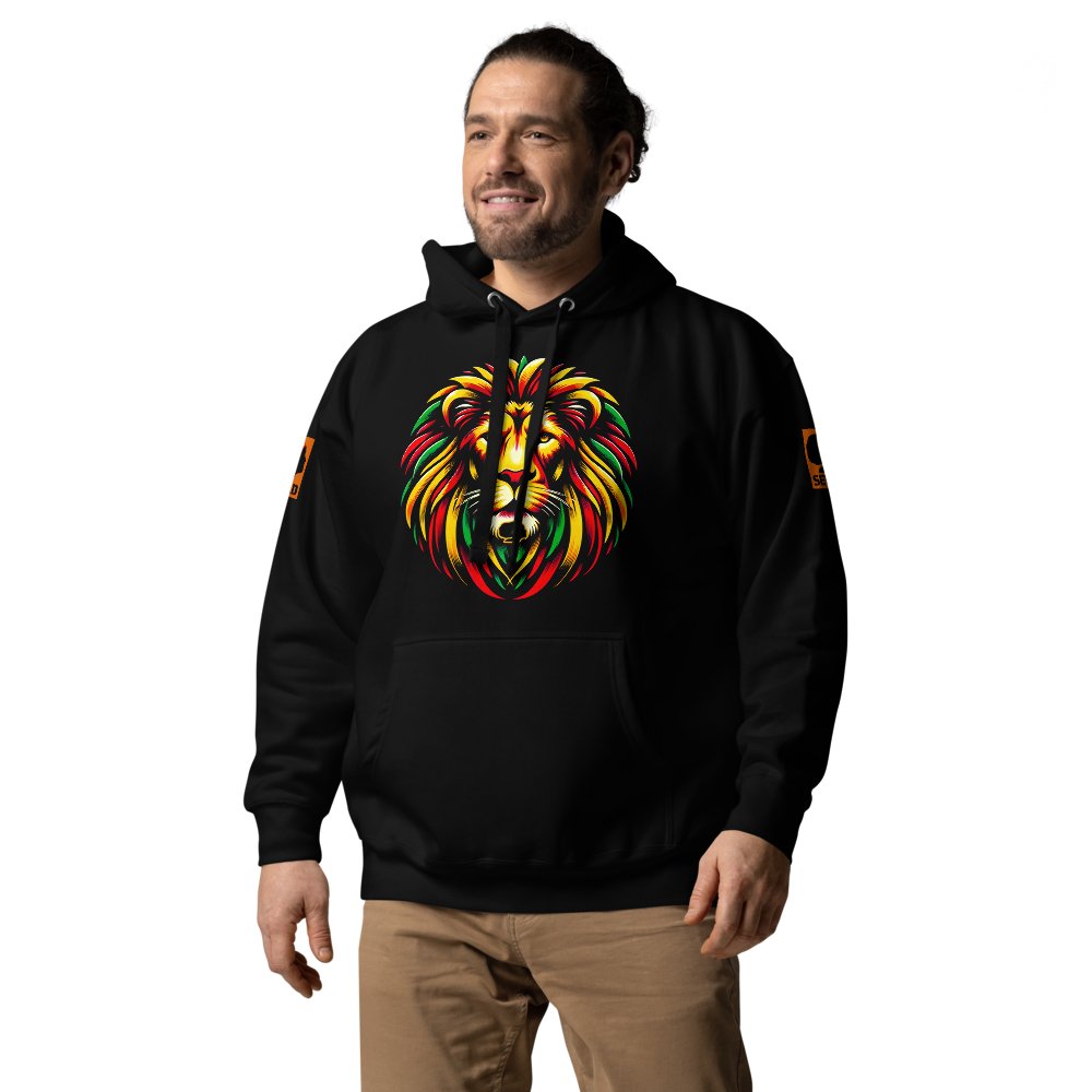 Regal Rasta Lion: Unisex Hoodie - SEVAD MUSIC HOUSE - Hoodie - SEVAD MUSIC HOUSE - 6011631_10779 - Black - S - Regal Rasta Lion: Unisex Hoodie