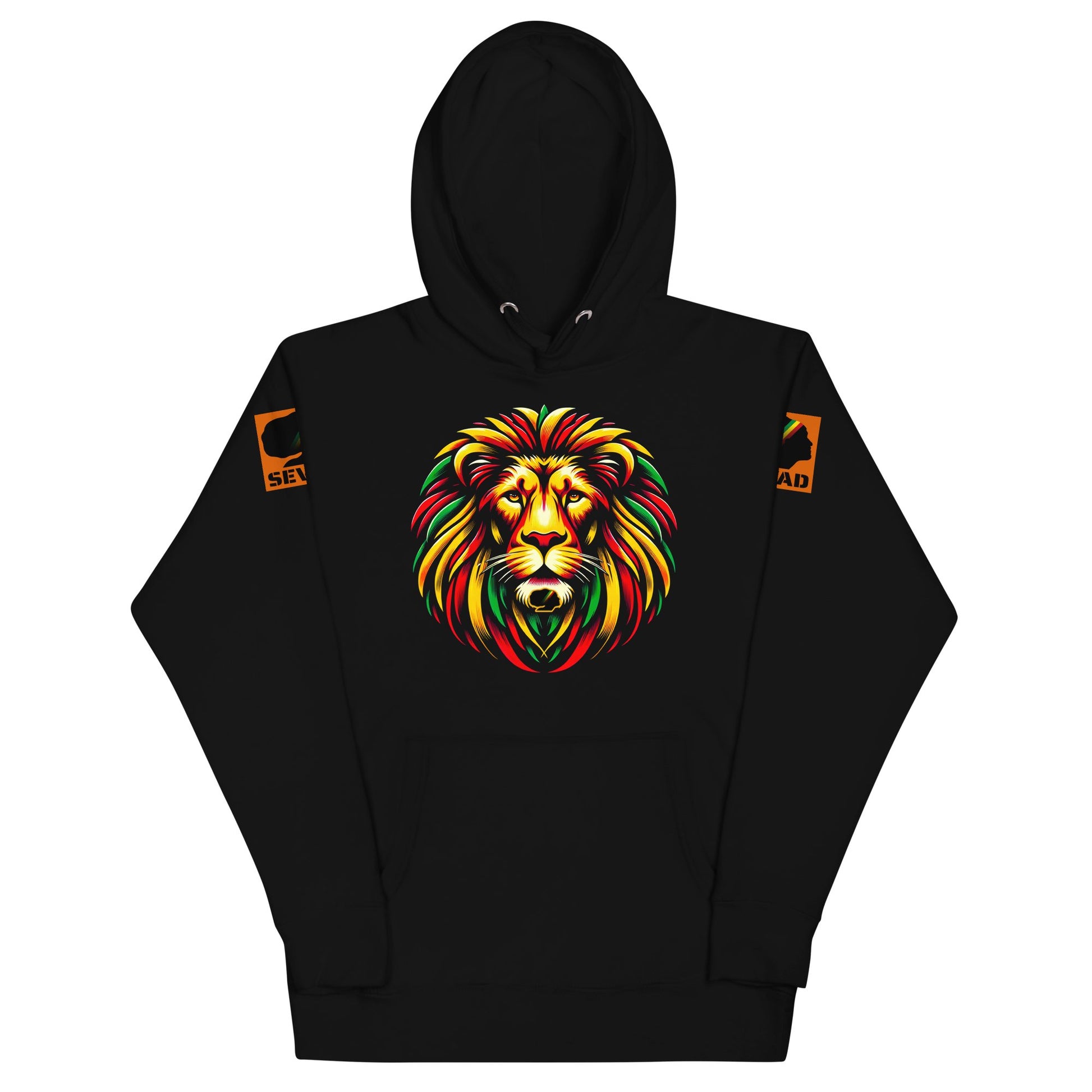 Regal Rasta Lion: Unisex Hoodie - SEVAD MUSIC HOUSE - Hoodie - SEVAD MUSIC HOUSE - 6011631_10779 - Black - S - Regal Rasta Lion: Unisex Hoodie