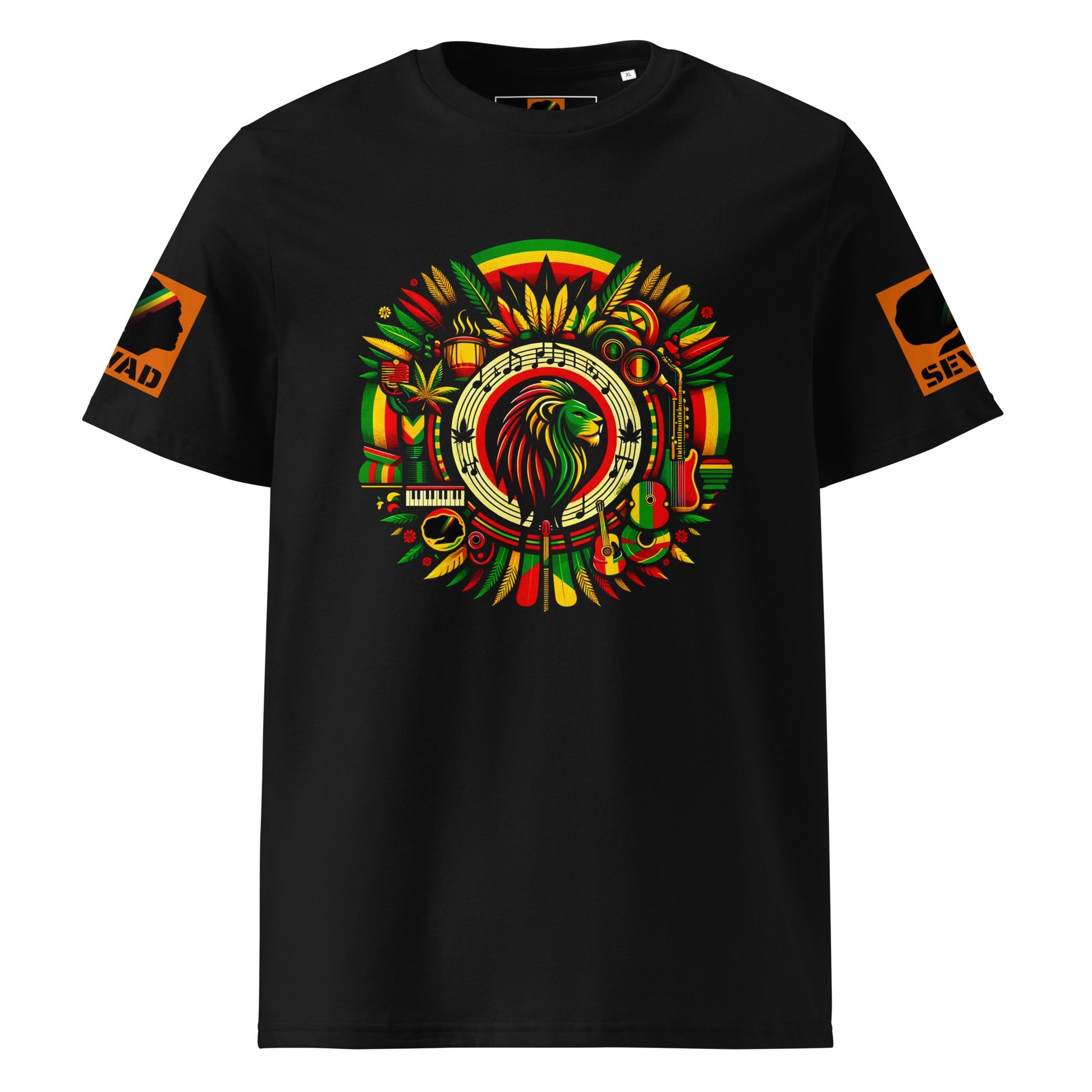 Reggae Riddims: Unisex organic cotton t-shirt - SEVAD MUSIC HOUSE - T-Shirt - SEVAD MUSIC HOUSE - 4290224_11869 - Black - S - Reggae Riddims: Unisex organic cotton t-shirt