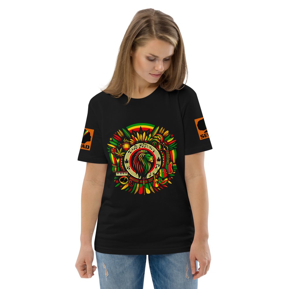 Reggae Riddims: Unisex organic cotton t-shirt - SEVAD MUSIC HOUSE - T-Shirt - SEVAD MUSIC HOUSE - 4290224_11869 - Black - S - Reggae Riddims: Unisex organic cotton t-shirt