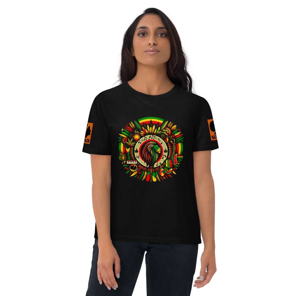 Reggae Riddims: Unisex organic cotton t-shirt - SEVAD MUSIC HOUSE - T-Shirt - SEVAD MUSIC HOUSE - 4290224_11869 - Black - S - Reggae Riddims: Unisex organic cotton t-shirt