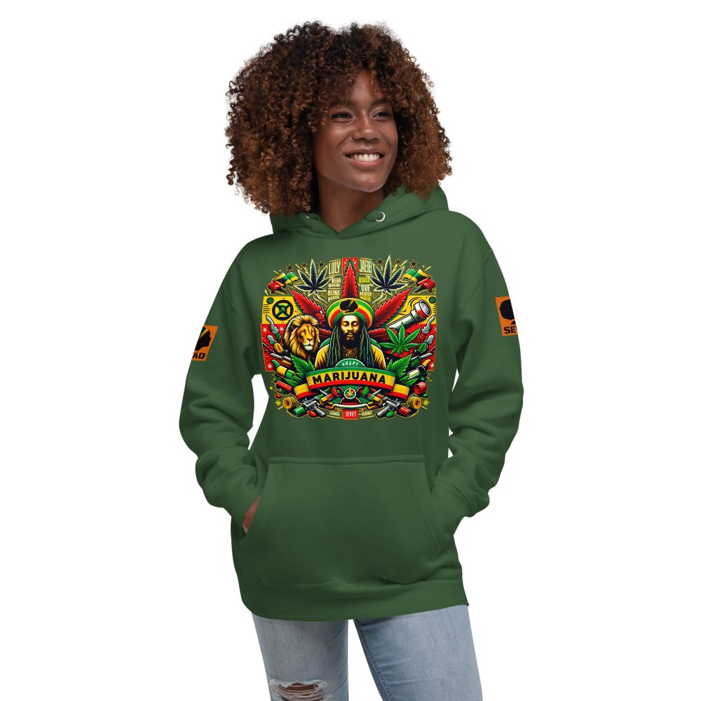 Riddims of the Root: Unisex Hoodie - SEVAD MUSIC HOUSE - Hoodie - SEVAD MUSIC HOUSE - 6351223_10774 - White - S - Riddims of the Root: Unisex Hoodie