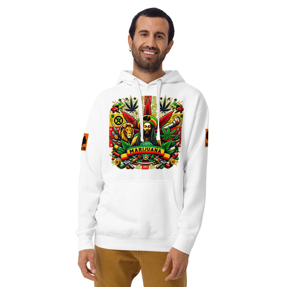 Riddims of the Root: Unisex Hoodie - SEVAD MUSIC HOUSE - Hoodie - SEVAD MUSIC HOUSE - 6351223_10774 - White - S - Riddims of the Root: Unisex Hoodie