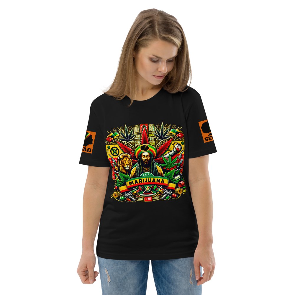 Riddims of the Root: Unisex organic cotton t-shirt - SEVAD MUSIC HOUSE - T-Shirt - SEVAD MUSIC HOUSE - 4653838_11864 - White - S - Riddims of the Root: Unisex organic cotton t-shirt