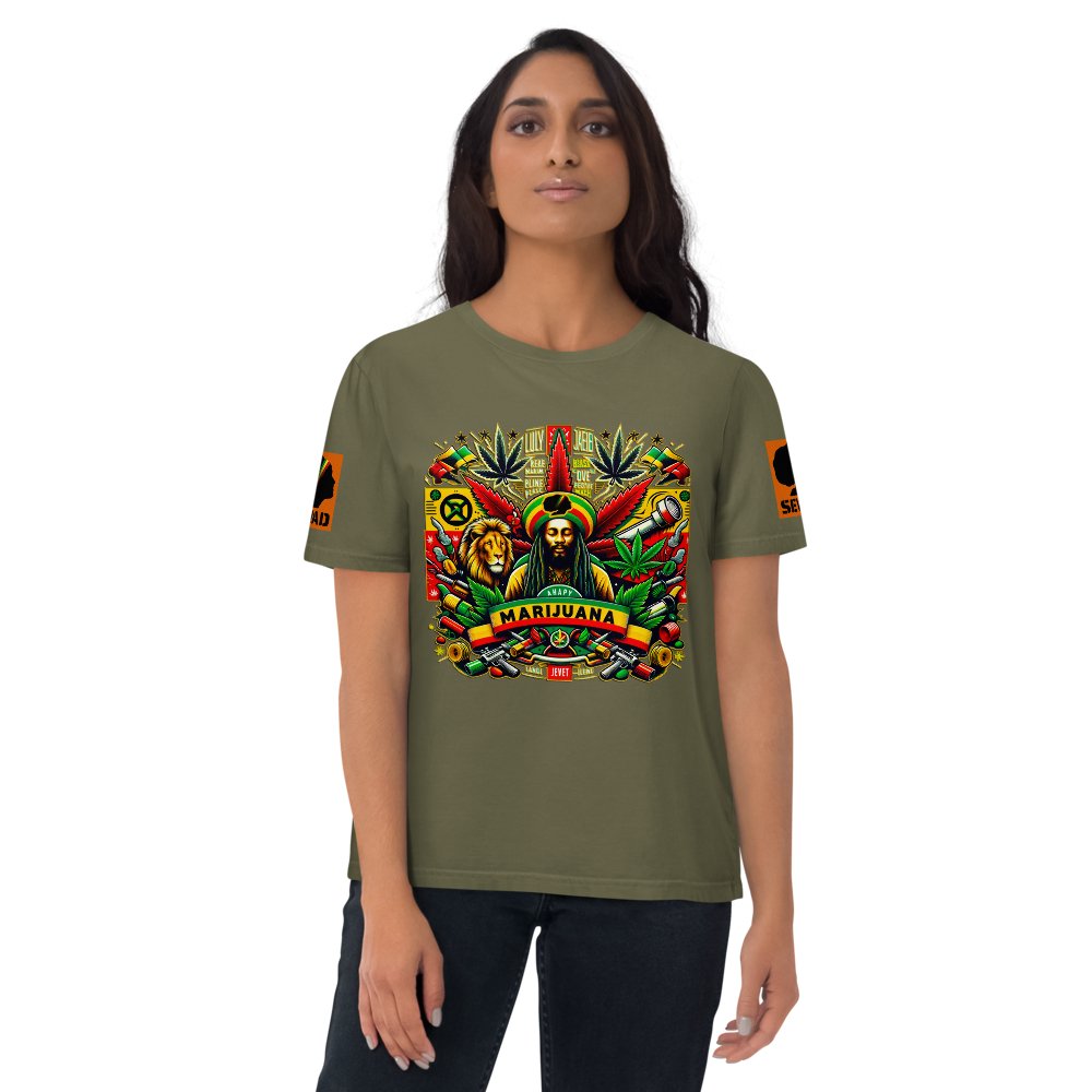 Riddims of the Root: Unisex organic cotton t-shirt - SEVAD MUSIC HOUSE - T-Shirt - SEVAD MUSIC HOUSE - 4653838_11864 - White - S - Riddims of the Root: Unisex organic cotton t-shirt