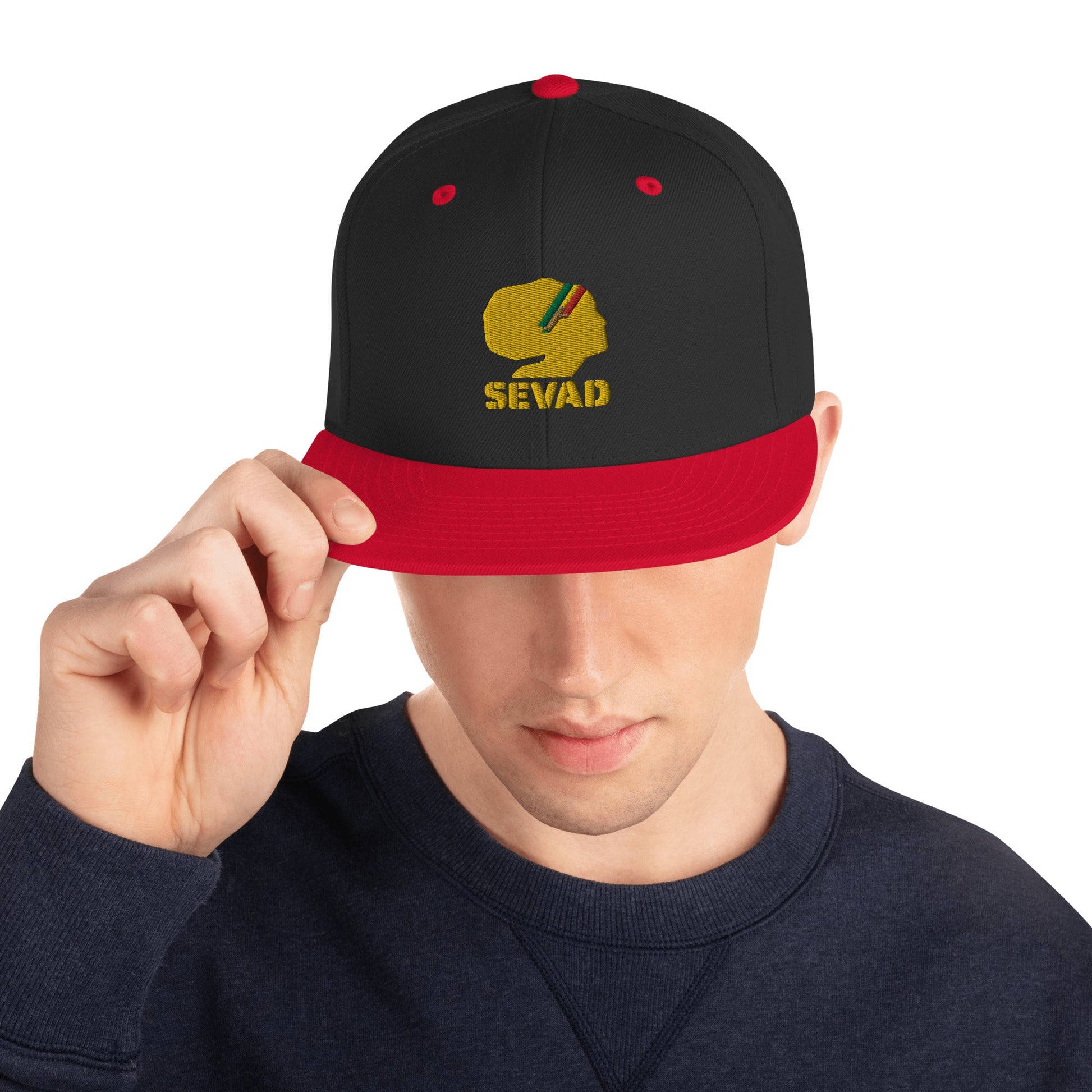 SEVAD Snapback Hat - SEVAD MUSIC HOUSE - Snapback Hat - SEVAD MUSIC HOUSE - 7123262_4794 - Black/ Red - - SEVAD Snapback Hat